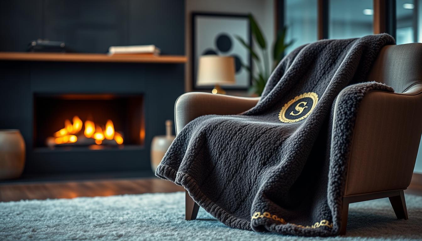 Koc sherpa z logo firmy – sprawdzony gadżet dla wymagających klientów i pracowników